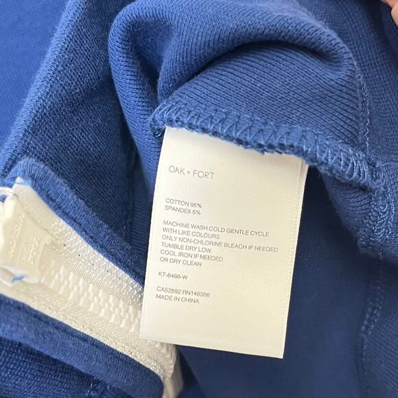 Oak + Fort Double Zip Ponte Square Neck Crop Top Large - Picture 4 of 5